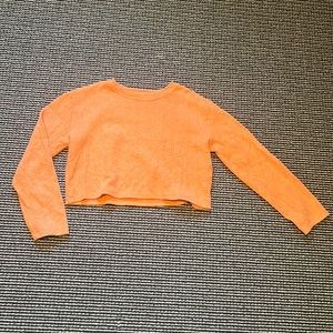 Orange cropped sweater